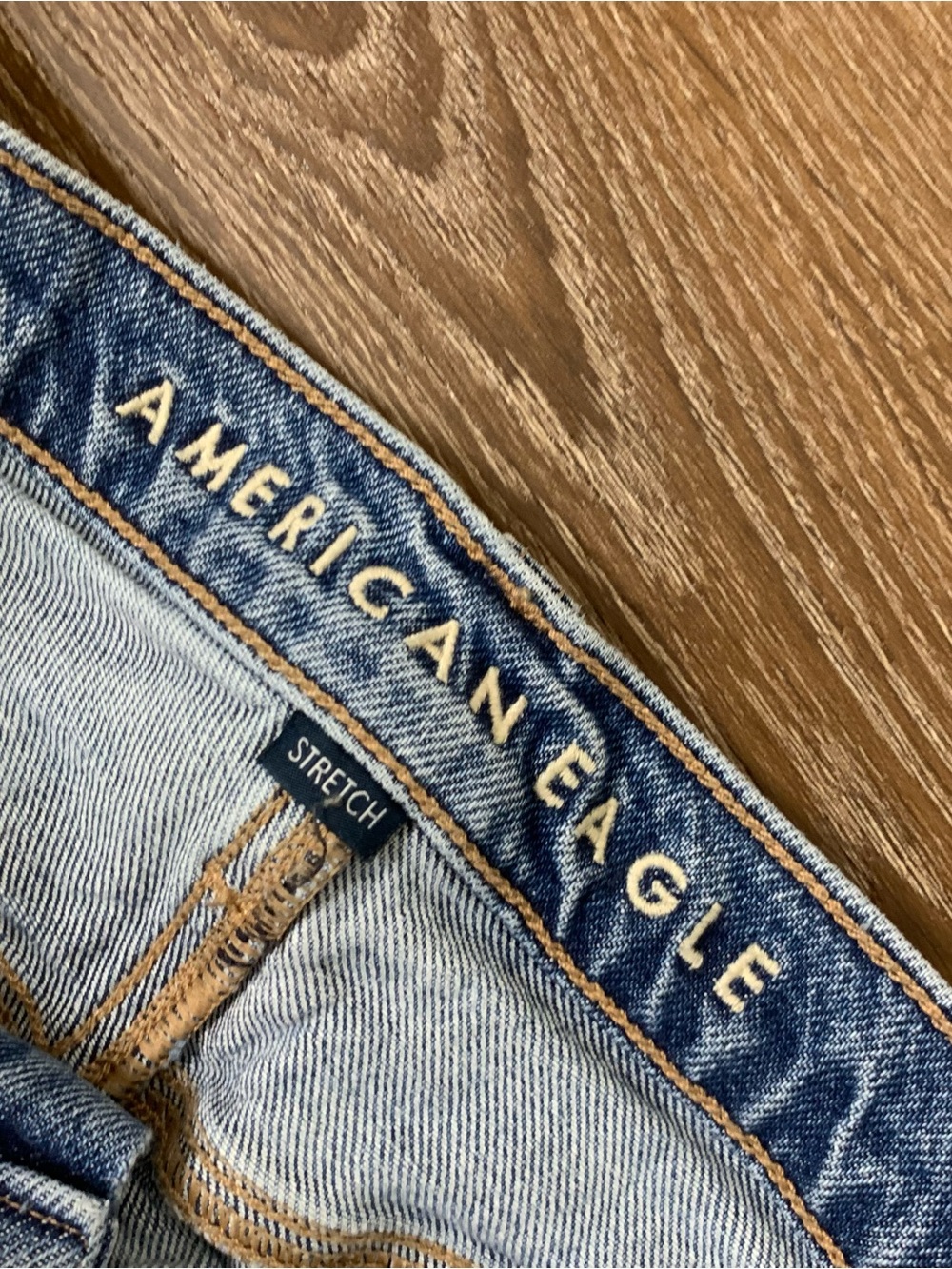 American Eagle women’s blue cotton barrel jeans 4 reg - Picture 6 of 9